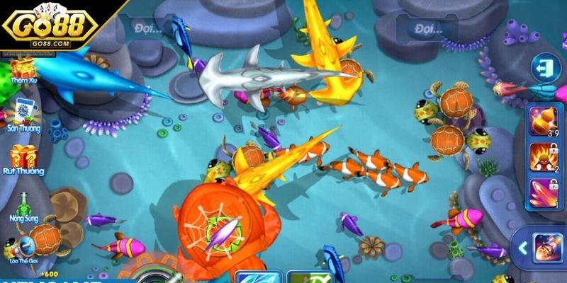 Bắn Cá Pháo Thủ GO88 – Hành Trình Chinh Phục Đại Dương 1 Không gian đại dương sôi động trong hành trình bắn cá Pháo Thủ GO88