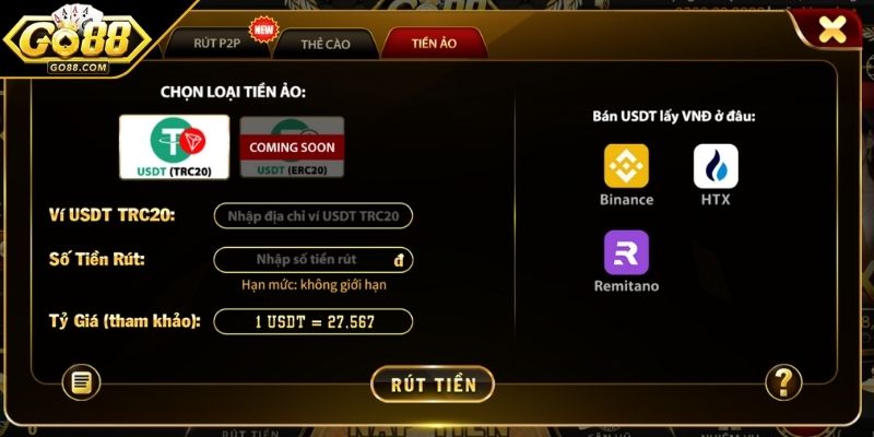 Quy trình nạp rút và quyền sử dụng số dư tại cổng game