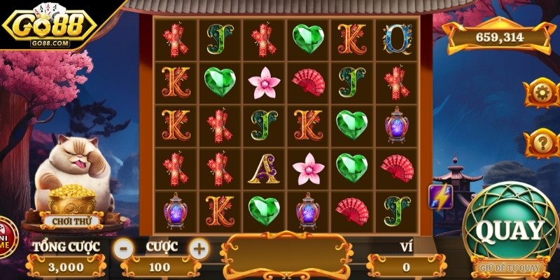 Có nhiều cấp độ thưởng trong mèo tài lộc GO88